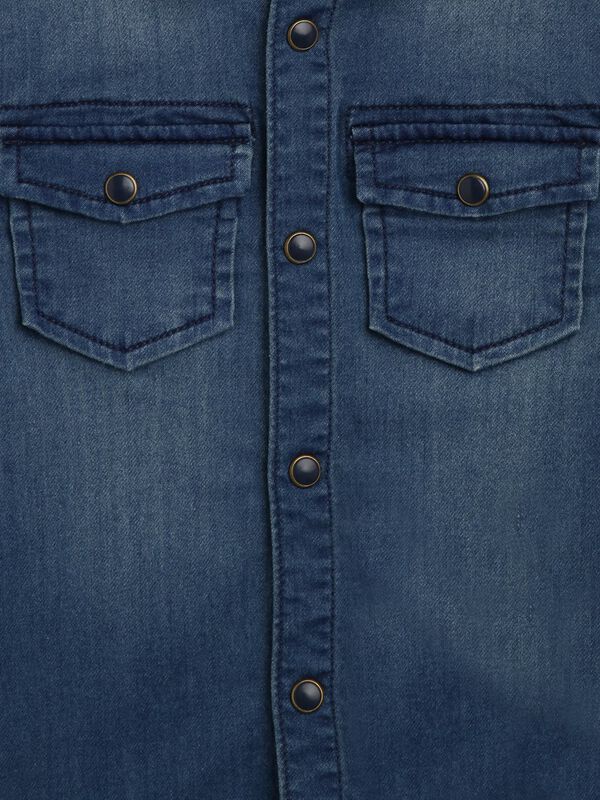 Long Sleeve Denim Shirt - Washed image number null
